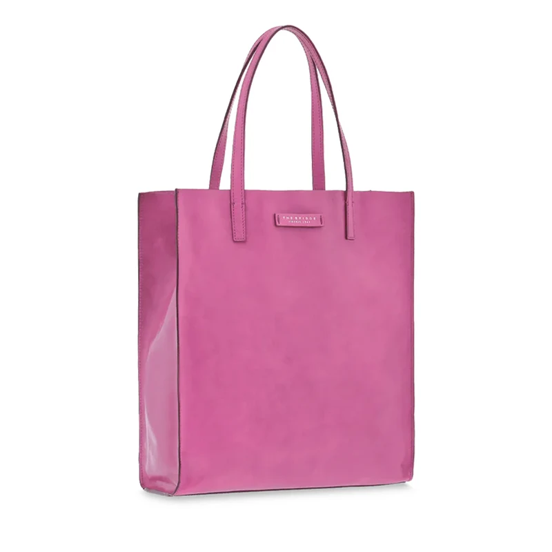 Borsa Donna Shopper Verticale THE BRIDGE linea Mirra in Pelle Rosa Lipstick