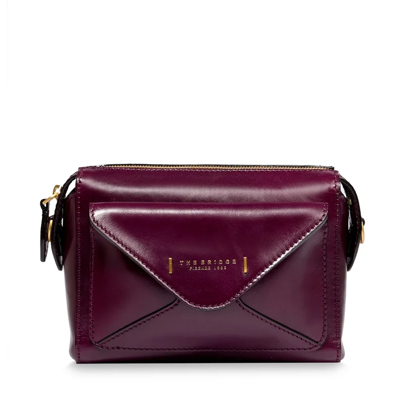 Borsa Donna a Tracolla THE BRIDGE linea Frida in Pelle Viola