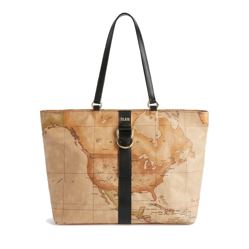 Shopping Bag 1A Classe Alviero Martini linea Social Soft Geo Classic e Nero LA90