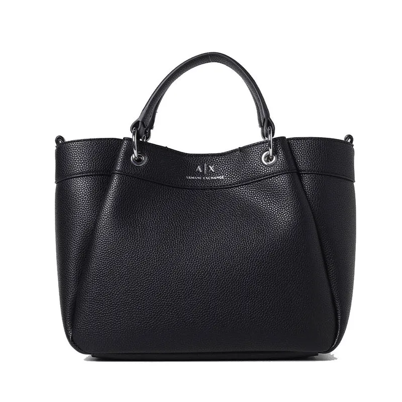 Borsa Donna a Mano con Tracolla Logata ARMANI EXCHANGE Colore Nero
