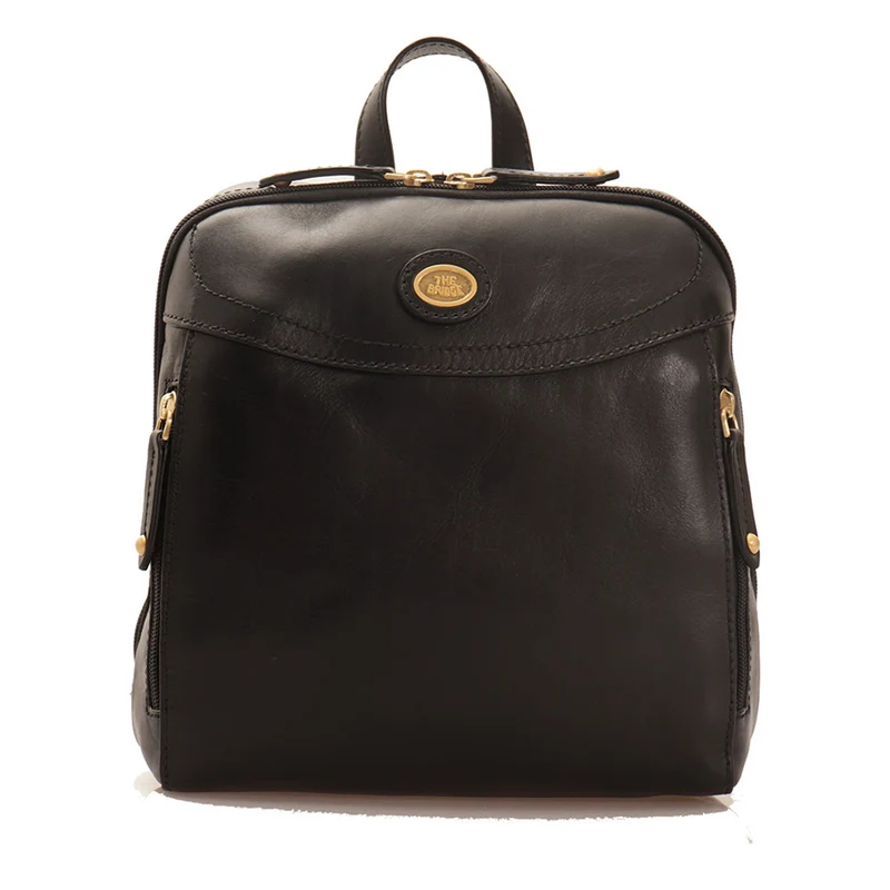 Zaino Donna THE BRIDGE in Pelle Nera linea Story Made in Italy
