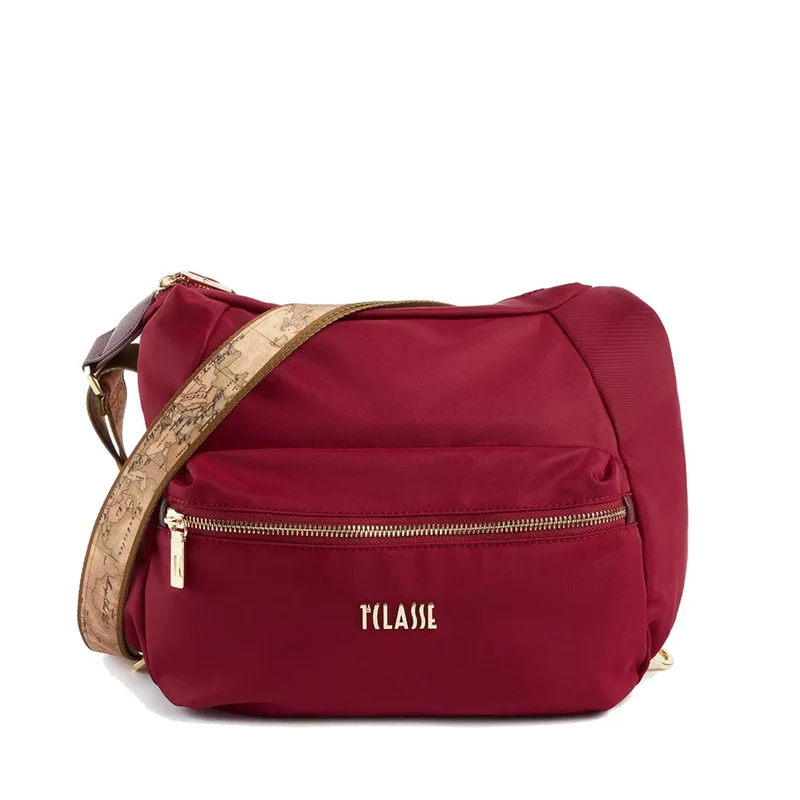 Borsa a Tracolla Tripla Portabilità 1A Classe Alviero Martini linea Nylon Metaverse Rosso Lampone LA75