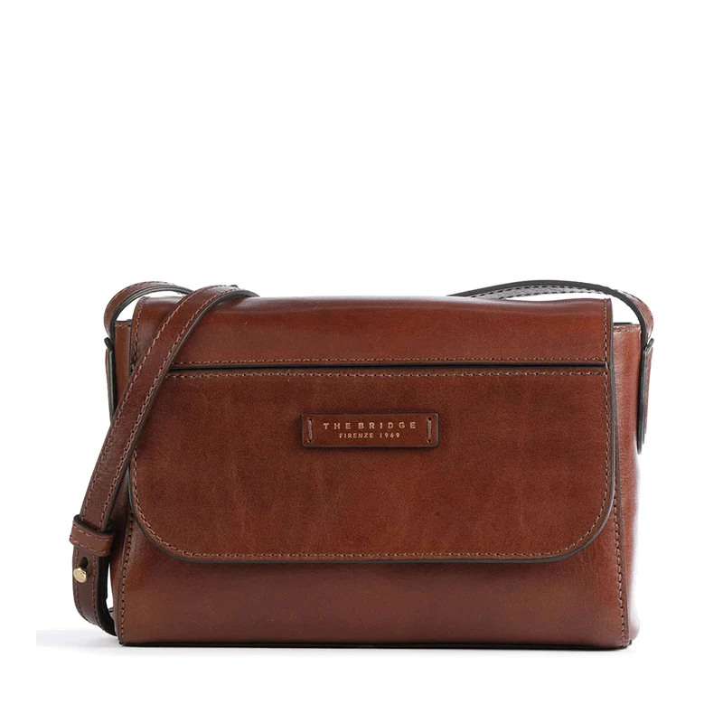 Borsa Donna a Tracolla THE BRIDGE linea Elettra in Pelle Marrone