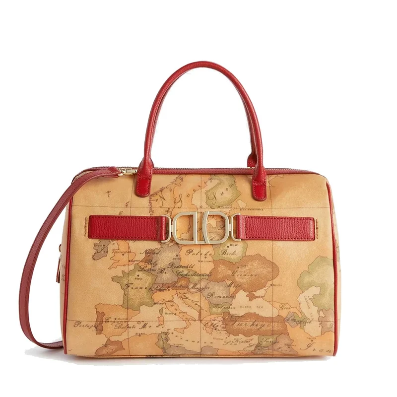 Bauletto a Mano 1A Classe Alviero Martini linea 3D Geo colore Geo Classic e Rosso LB01