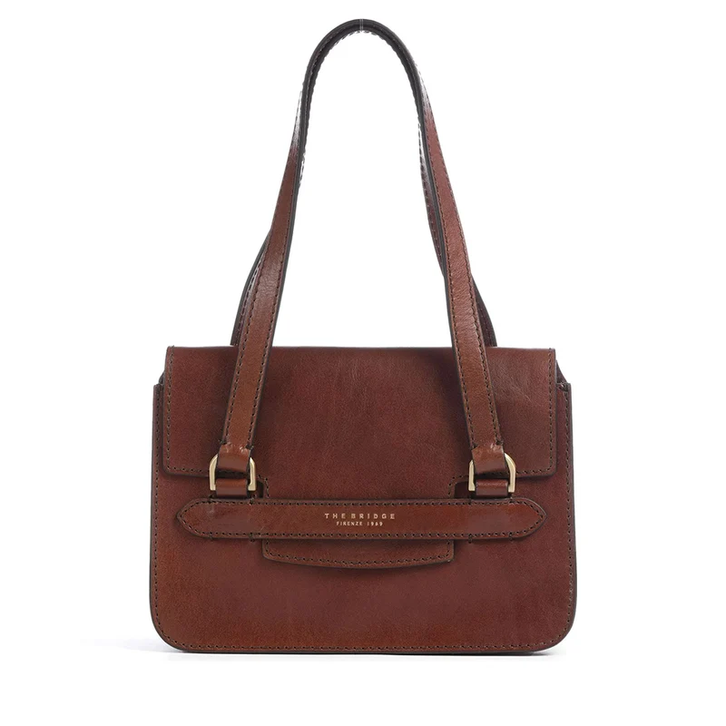 Borsa Donna a Spalla THE BRIDGE in Pelle Marrone linea Lucrezia
