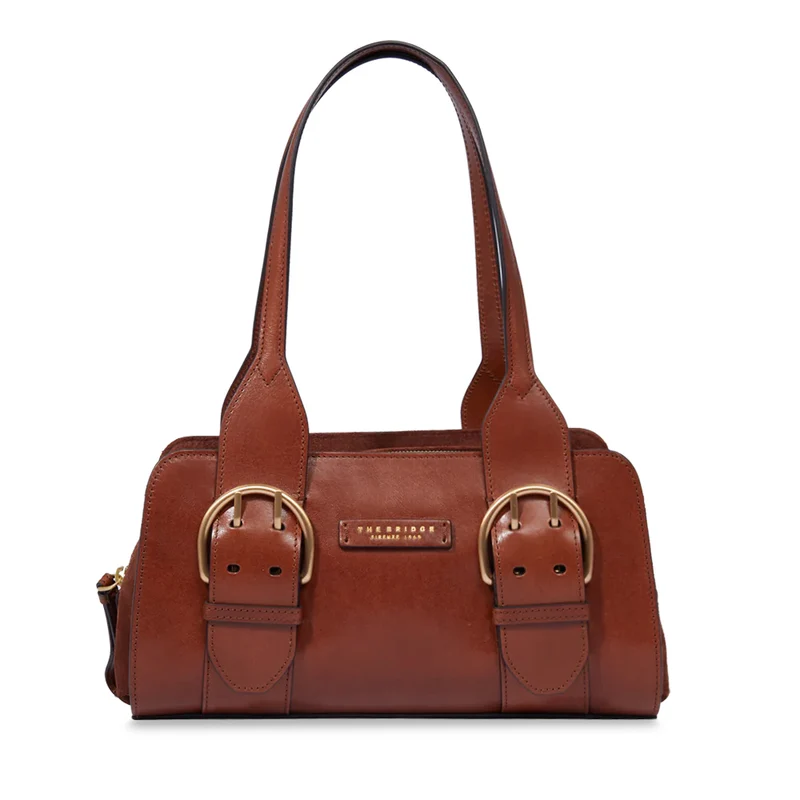 Borsa Donna a Spalla THE BRIDGE linea Elena in Pelle Marrone