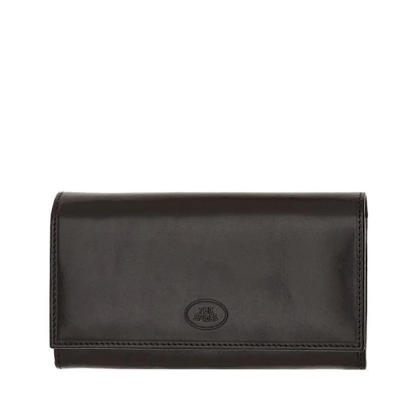 Portafoglio Donna Grande con Clip THE BRIDGE in Pelle Nera linea Story