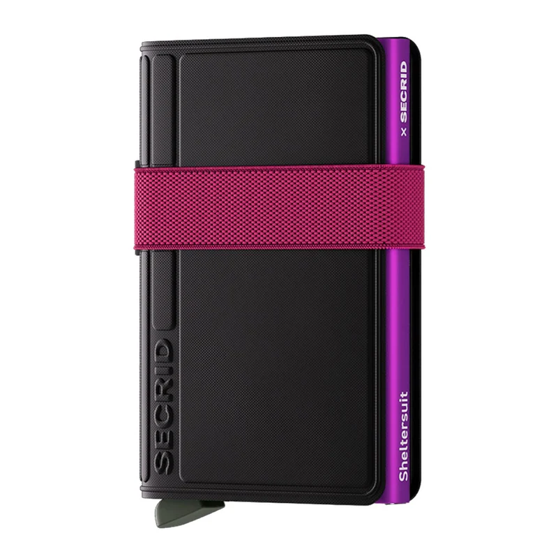 Porta Carte SECRID linea TPU-Black-Fuchsia con RFID