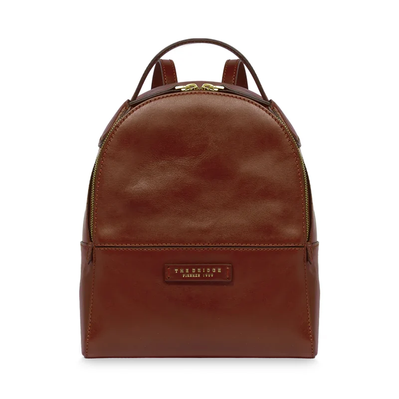Zaino Donna Medio THE BRIDGE linea Elettra in Pelle Marrone