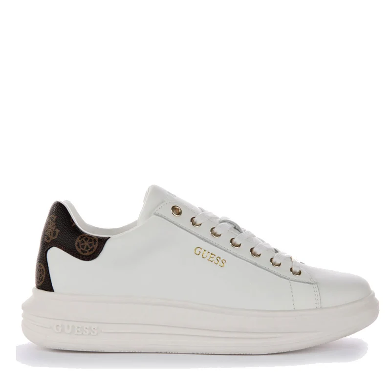 Sneakers Donna GUESS Colore White - Brown Ocra Linea Vibo
