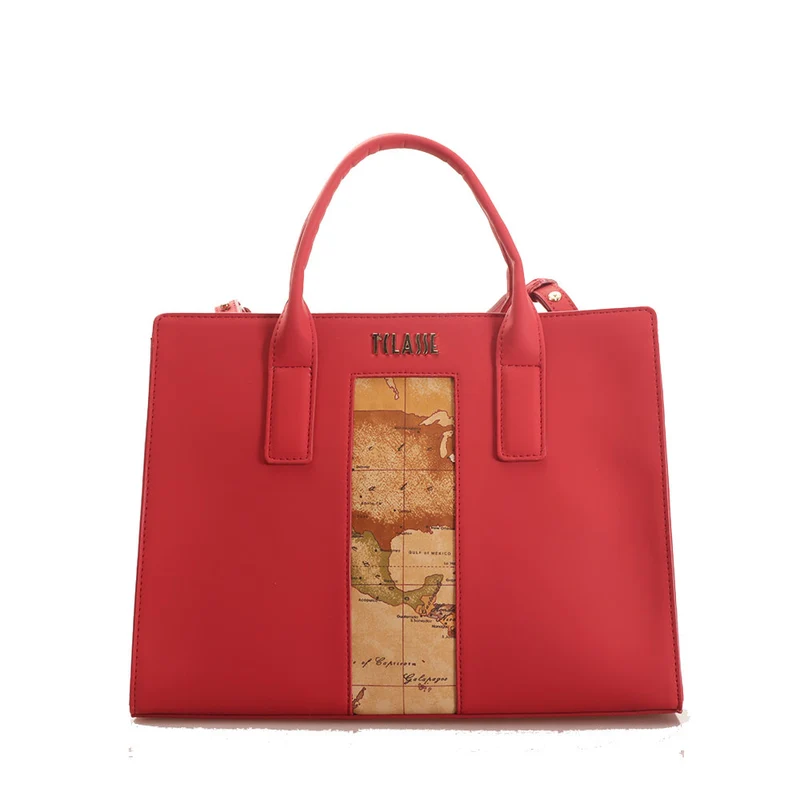 Borsa Donna a Mano 1A Classe Alviero Martini linea Geo Joy in Tessuto Gommato Rosso GZ30