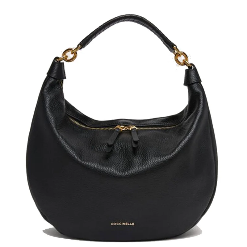 Borsa Donna a Spalla COCCINELLE in Pelle Linea Maelody Colore Nero Misura Media