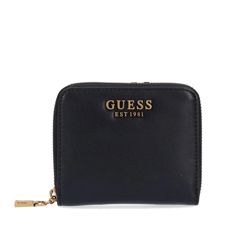Portafoglio Piccolo GUESS Chiuso con Zip Linea Laurel Colore Nero
