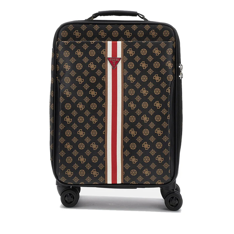 Trolley Cabina GUESS 55 cm 4 Ruote Linea Van Sant Colore Mocha Logo