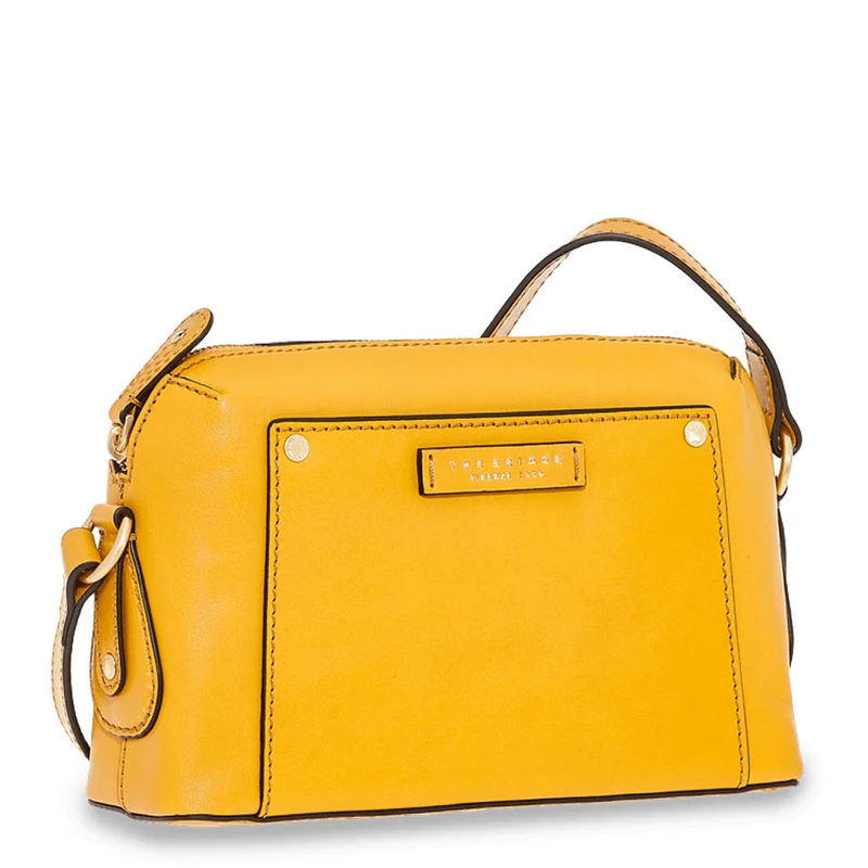 Borsa Donna a Tracolla THE BRIDGE linea Cecilia in Pelle Giallo Mais