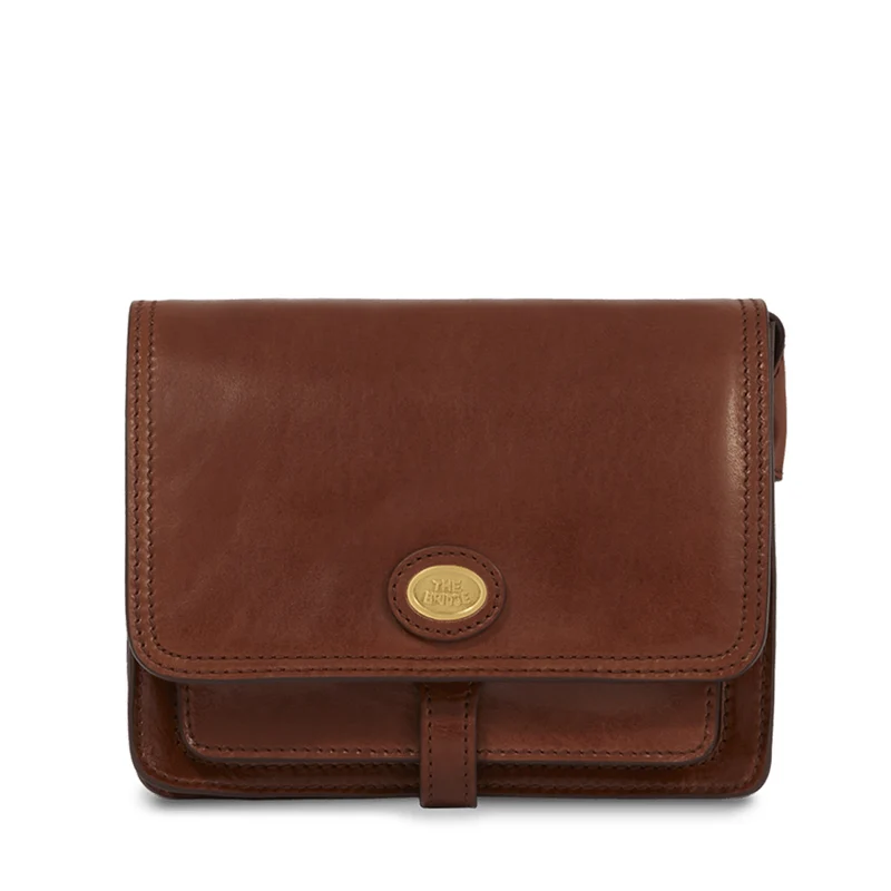 Borsa Donna con Pattina a Tracolla The Bridge in Pelle Marrone linea Story