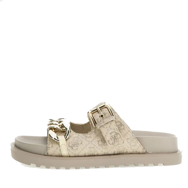 Ciabatte Donna GUESS Linea Fatema Colore Gold con Doppia Fascia