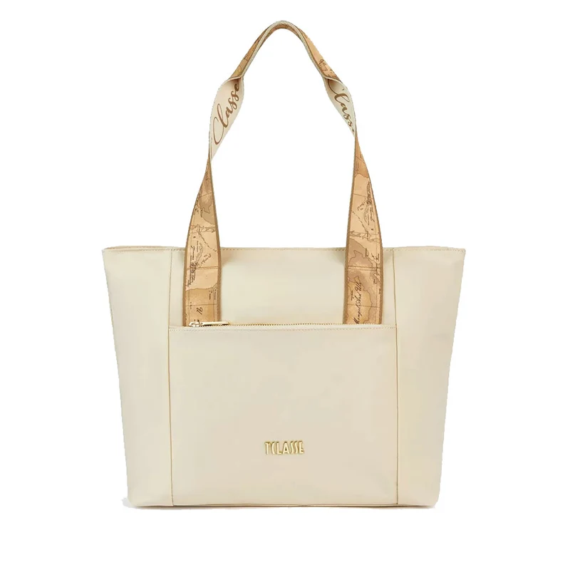 Shopping Bag Donna 1A Classe Alviero Martini linea Nylon Eco Vibe color Avorio GZ65