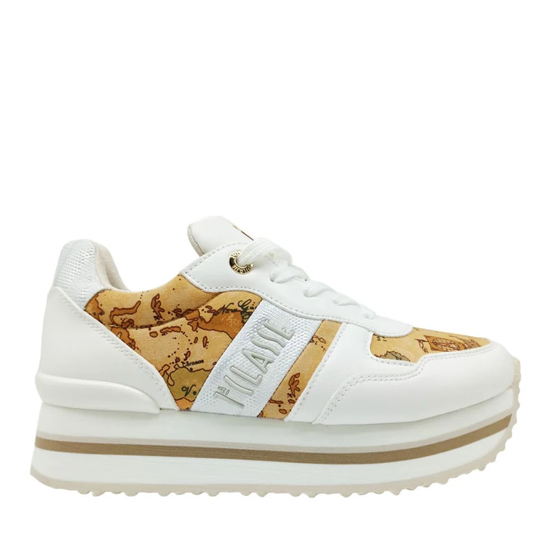 Scarpe 1A Classe Alviero Martini Sneakers Running Bianche con Inserti Geo Classic 1833