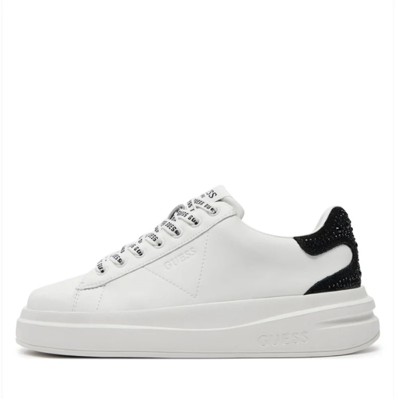 Sneakers Donna GUESS in Pelle Colore White - Black Linea Elbina - FTELBLEA12