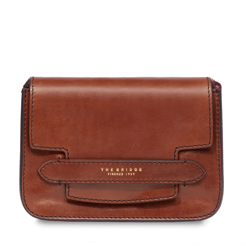 Borsa Donna a Tracolla Media THE BRIDGE linea Lucrezia in Pelle Marrone