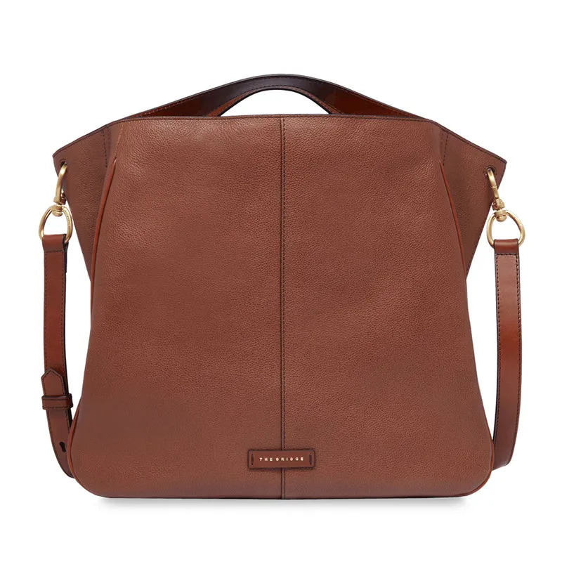 Borsa Donna a Mano con Tracolla THE BRIDGE linea Elisabetta in Pelle Marrone