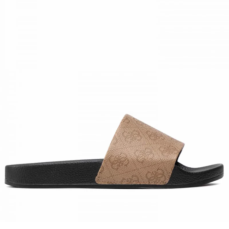 Ciabatte da Uomo Guess linea Colico Colore Beige - Marrone