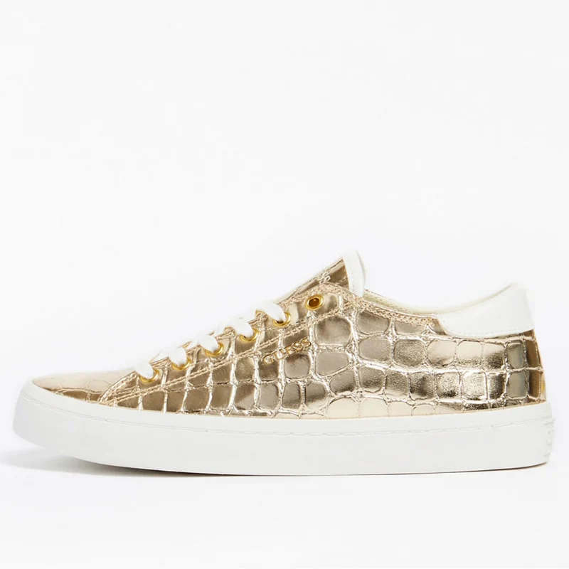 Sneakers Donna GUESS Colore Oro Stampa Cocco Linea Ester