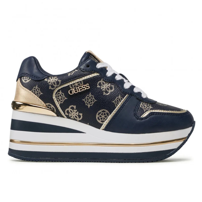 Scarpe Donna GUESS Sneakers Logate Linea Hektore Colore Blue - Gold