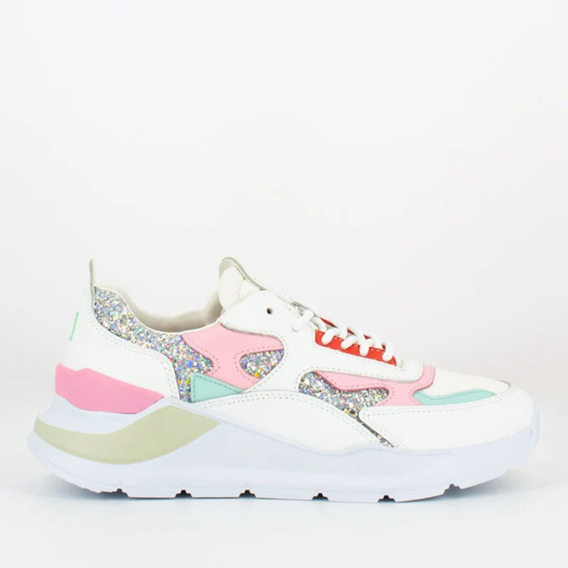 Scarpe Donna D.A.T.E. Sneakers linea Fuga Glitter colore Silver