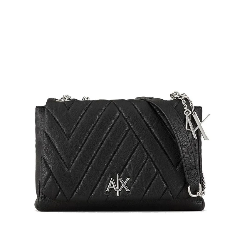 Borsa Donna a Tracolla Trapuntata ARMANI EXCHANGE Chiusa con Pattina Colore Nero
