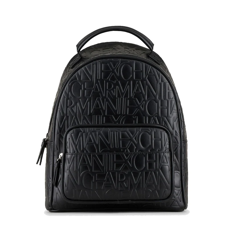 Zaino Donna ARMANI EXCHANGE Con Logo Impresso Chiuso con Zip colore Nero