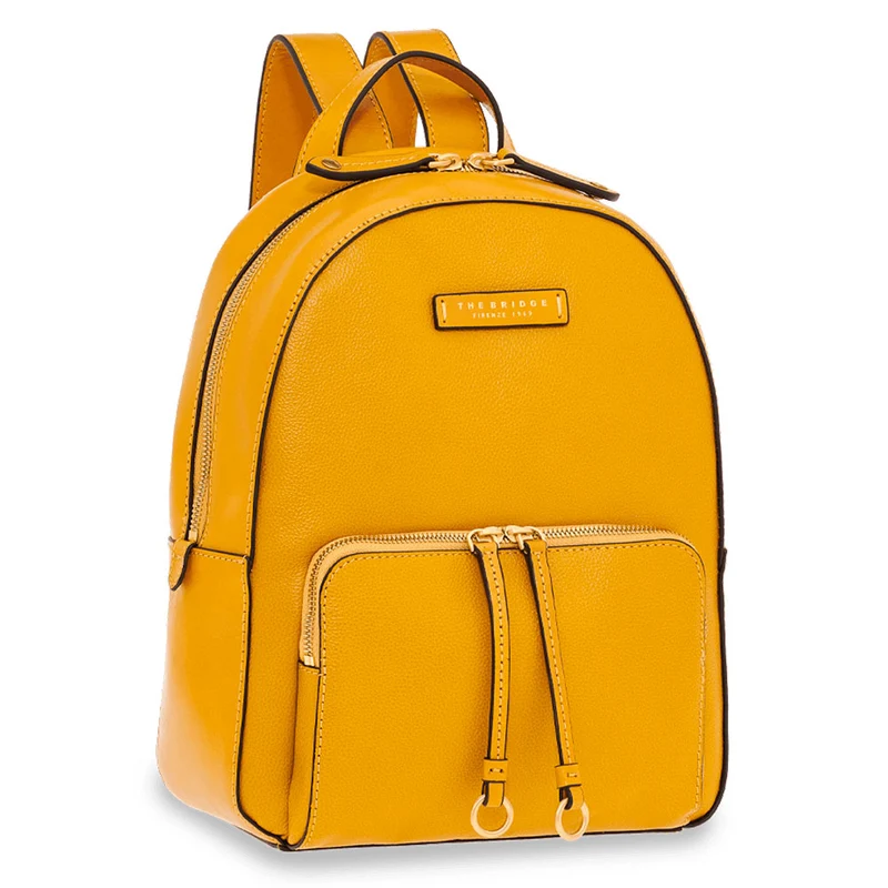 Zaino Donna THE BRIDGE linea Carlotta in Pelle Gialla