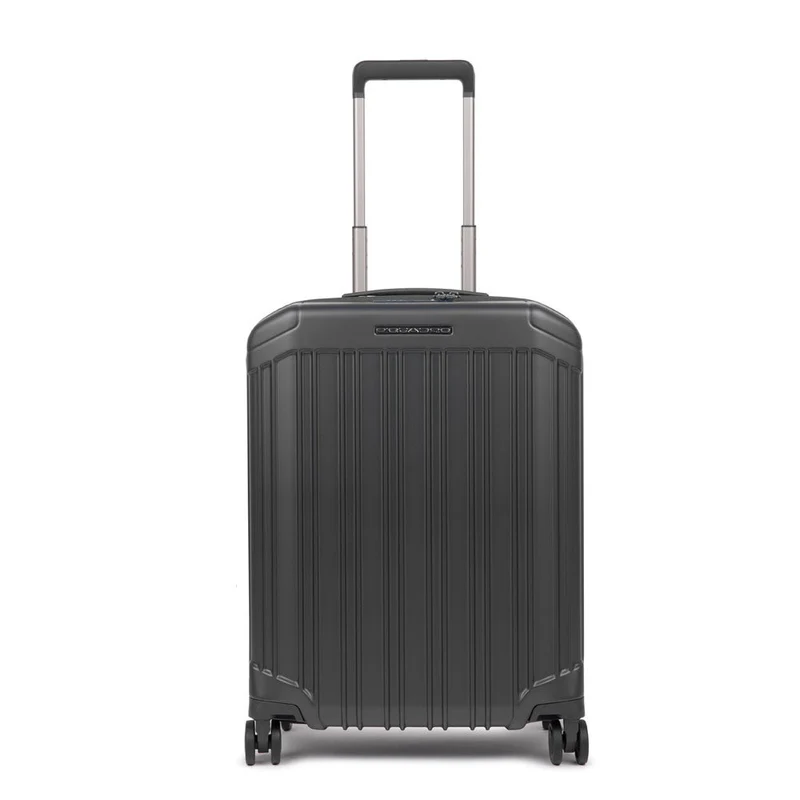 Trolley cabina PIQUADRO Rigido Ultra Slim con 4 Ruote Colore Nero Opaco Linea PQ-Light - BV4425PQL
