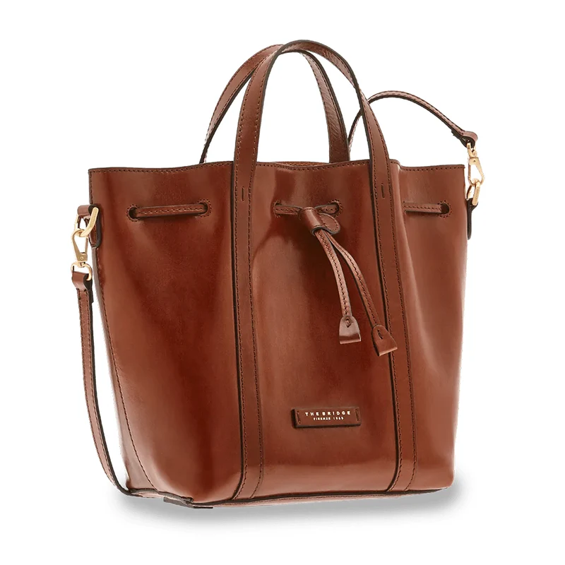 Borsa Donna Secchiello a Mano THE BRIDGE linea Vittoria in Pelle Marrone