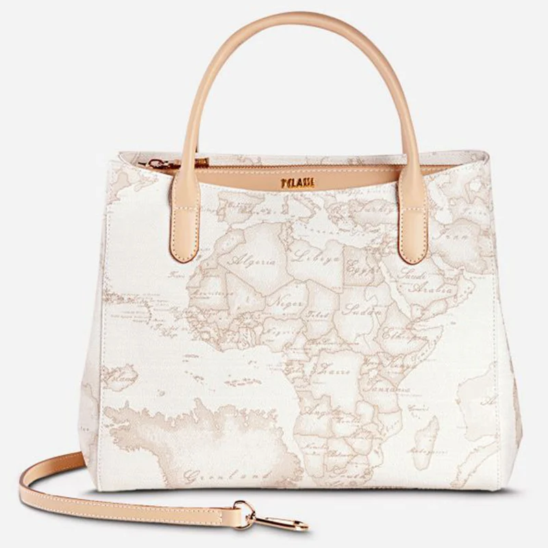 Borsa Donna a Mano con Tracolla 1A Classe Alviero Martini linea Geo White E003