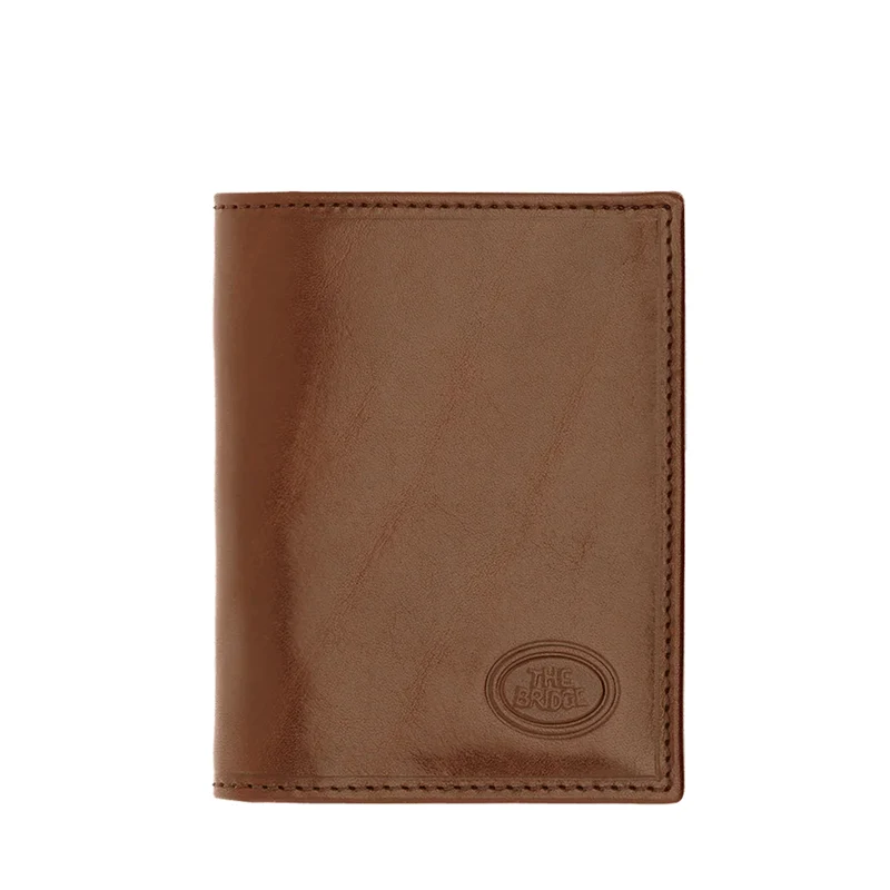 Portacarte e Banconote THE BRIDGE In Pelle Marrone linea Story Made in Italy