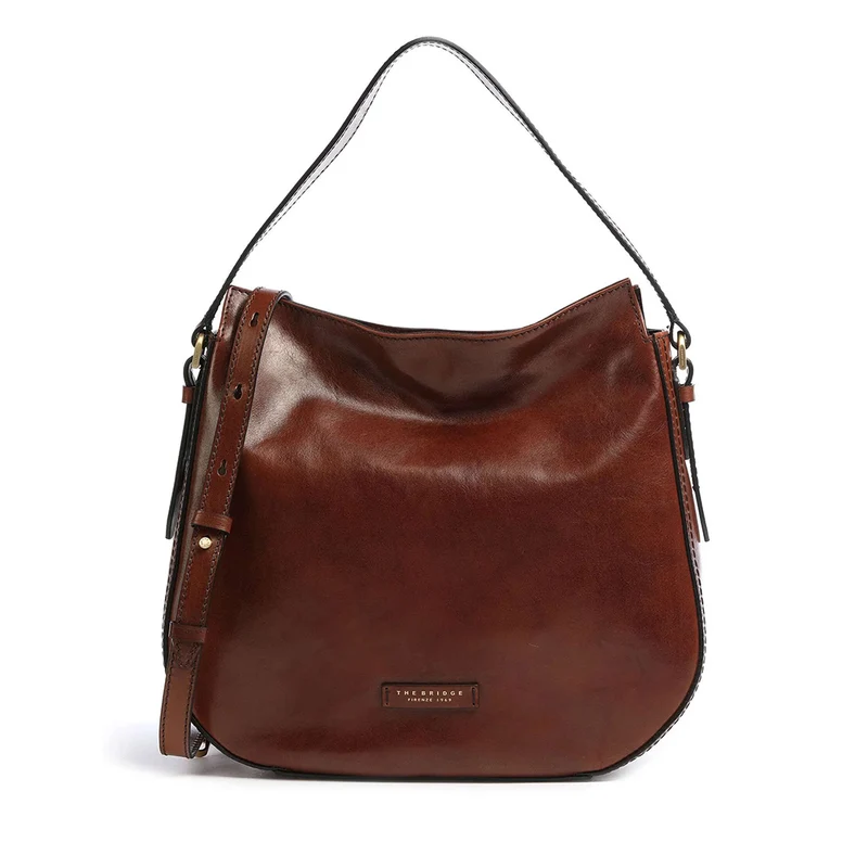 Borsa Donna Sacca a Spalla THE BRIDGE in Pelle Marrone linea Florentin