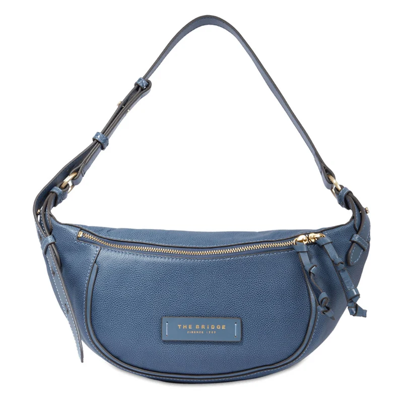 Marsupio Donna THE BRIDGE linea Domitilla in Pelle Ceruleo