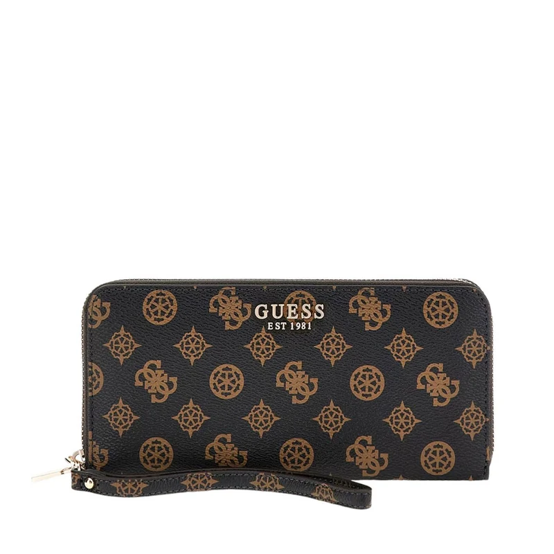 Portafoglio GUESS Chiuso con Zip Linea Laurel colore Mocha Logo