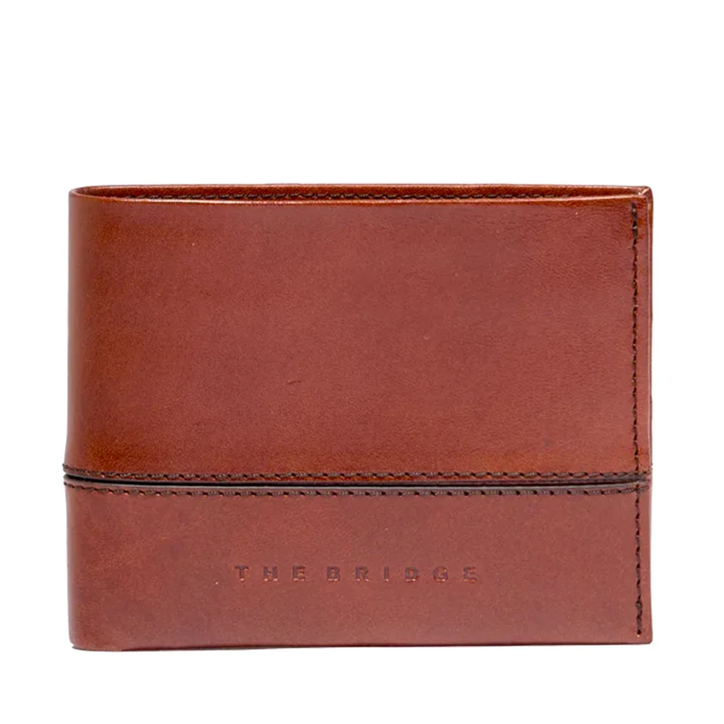 Portafoglio Uomo con Portamonete con Zip THE BRIDGE linea Damiano in Pelle Marrone