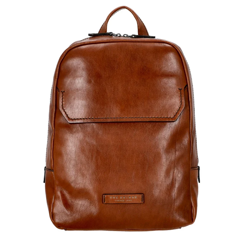 Zaino Uomo Porta Pc 13" THE BRIDGE in Pelle Marrone linea Williamsburg