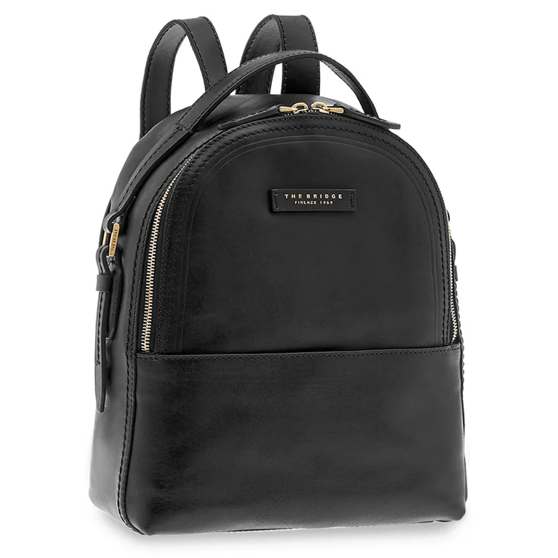 Zaino Donna THE BRIDGE in Pelle Nera linea Pearl District