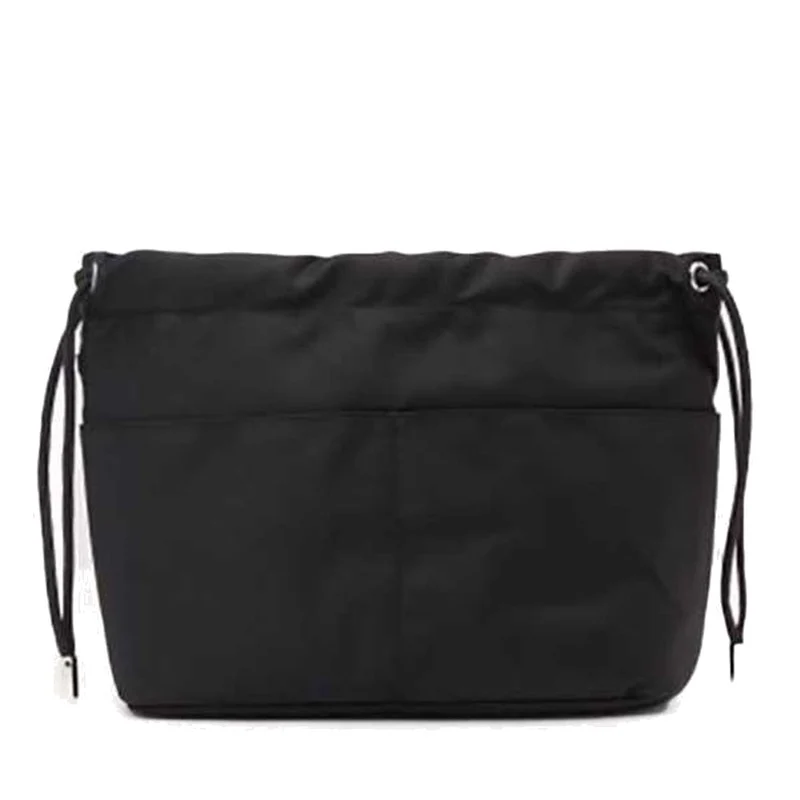 Bag Organizer COCCINELLE in Tessuto Tecnico Nero Chiuso con Coulisse Misura Grande