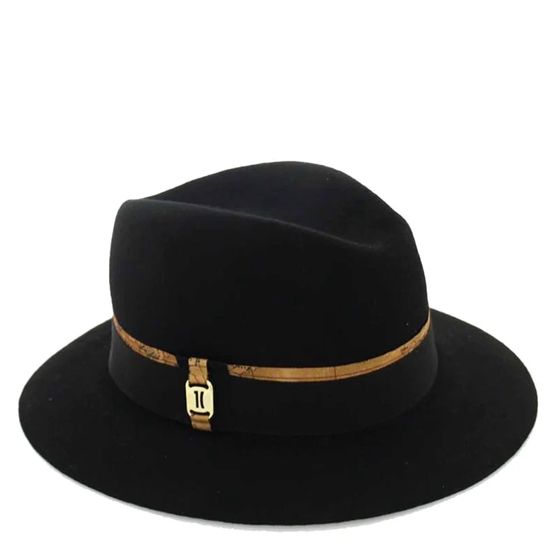 Cappello con Tesa Larga 1A Classe Alviero Martini in Feltro Nero H322