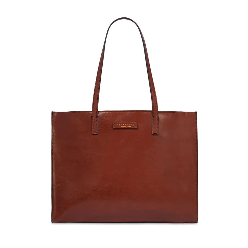 Borsa Donna Shopper THE BRIDGE Linea Mirra in Pelle Marrone