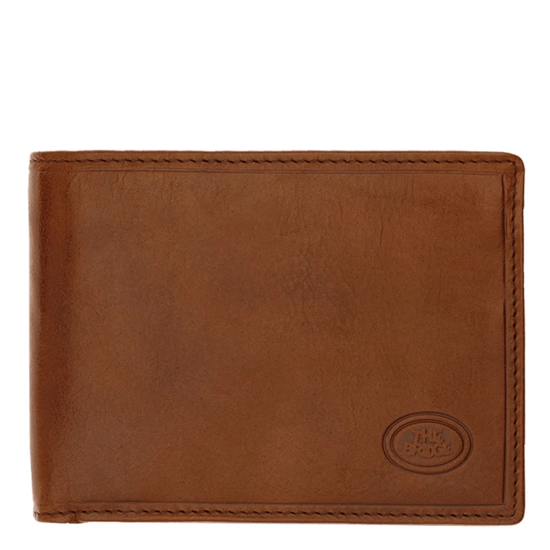 Portafoglio Uomo con Pattina e Portamonete THE BRIDGE In Pelle Marrone linea Story 01433201