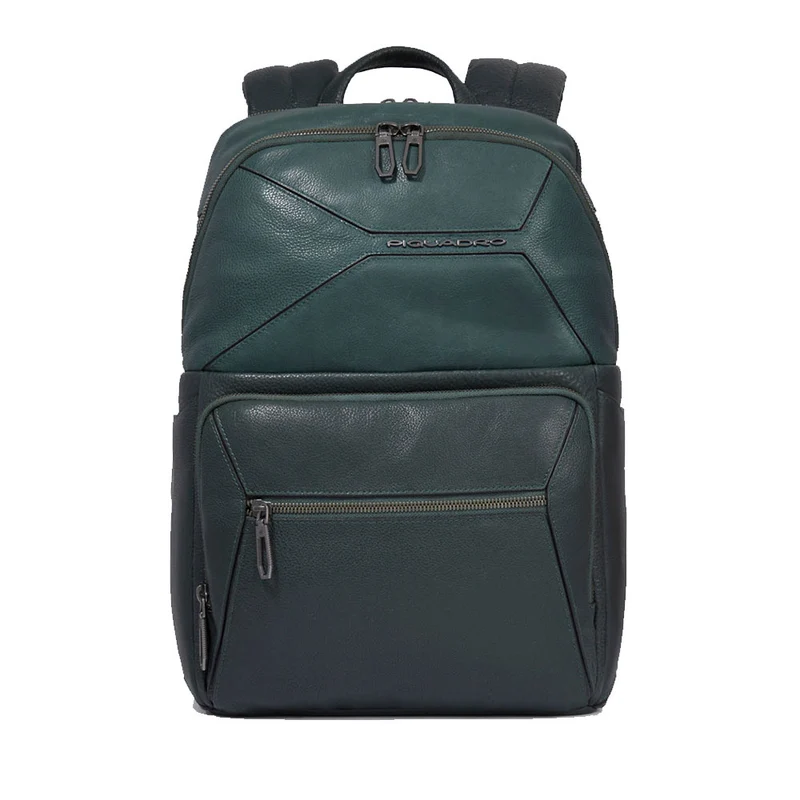 Zaino Uomo PIQUADRO porta Pc 14" in Pelle Colore Verde Linea Rhino - CA6249W118