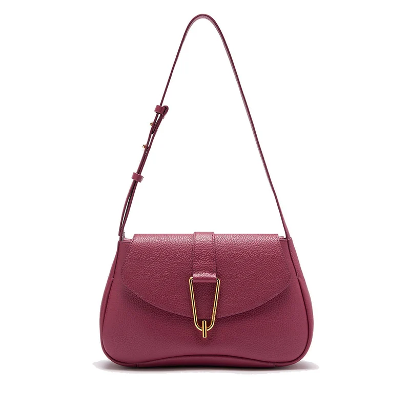 Borsa Donna a Spalla COCCINELLE in Pelle linea Himma colore Garnet Red