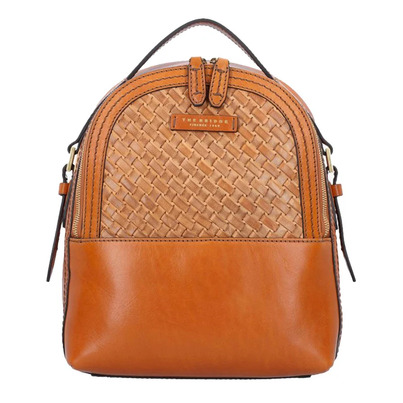 Zaino Donna THE BRIDGE linea Salinger in Pelle color Cognac